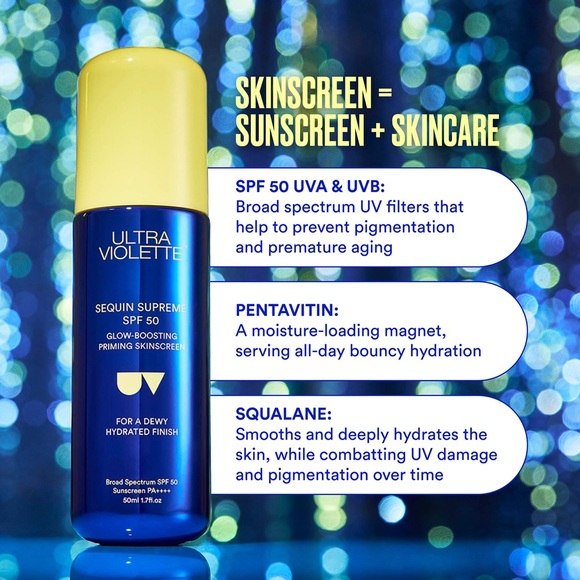 Ultra Violette SPF 50 Glow-Boosting Sunscreen - Blue and Yellow - Picture 4 of 5